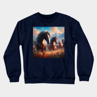 Horses . Crewneck Sweatshirt